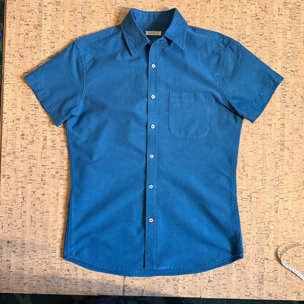Gustin Short-Sleeve Button-Down Shirt - Blue